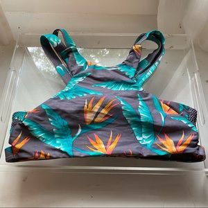 Tori Praver strappy-neck swim top